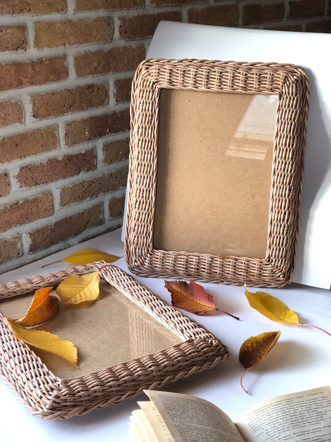 Wicker Picture Frame , Wicker Photo Frame A3 , Vintage Frames