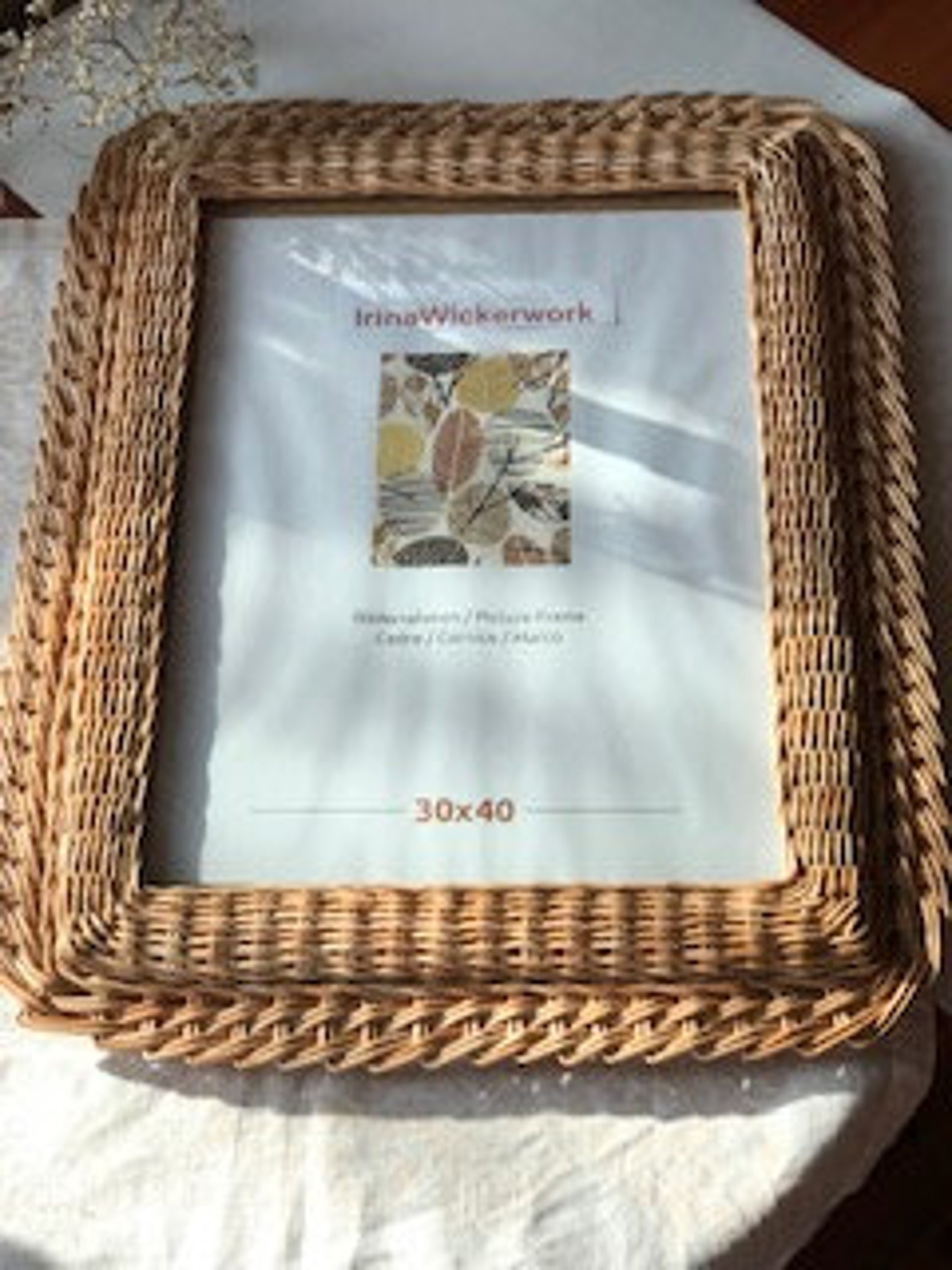 Vintage Style Wicker Picture Frame Wicker Photo Frame A3 Etsy