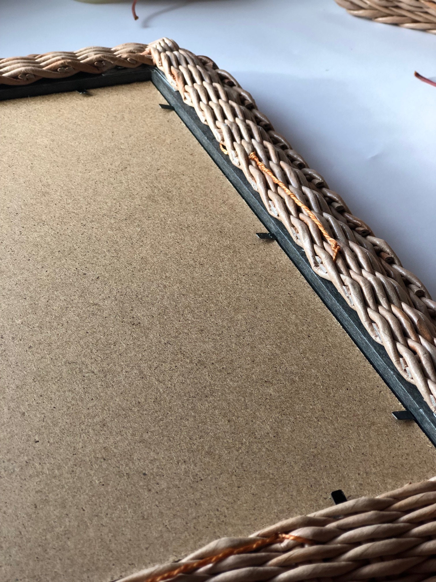 Wicker Picture Frame Wicker Photo Frame A3 Vintage Frames Etsy