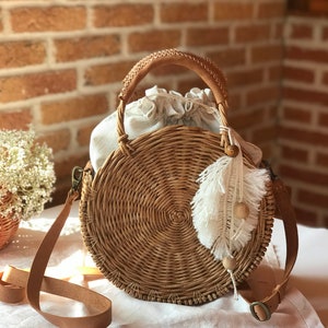 Wicker round bag