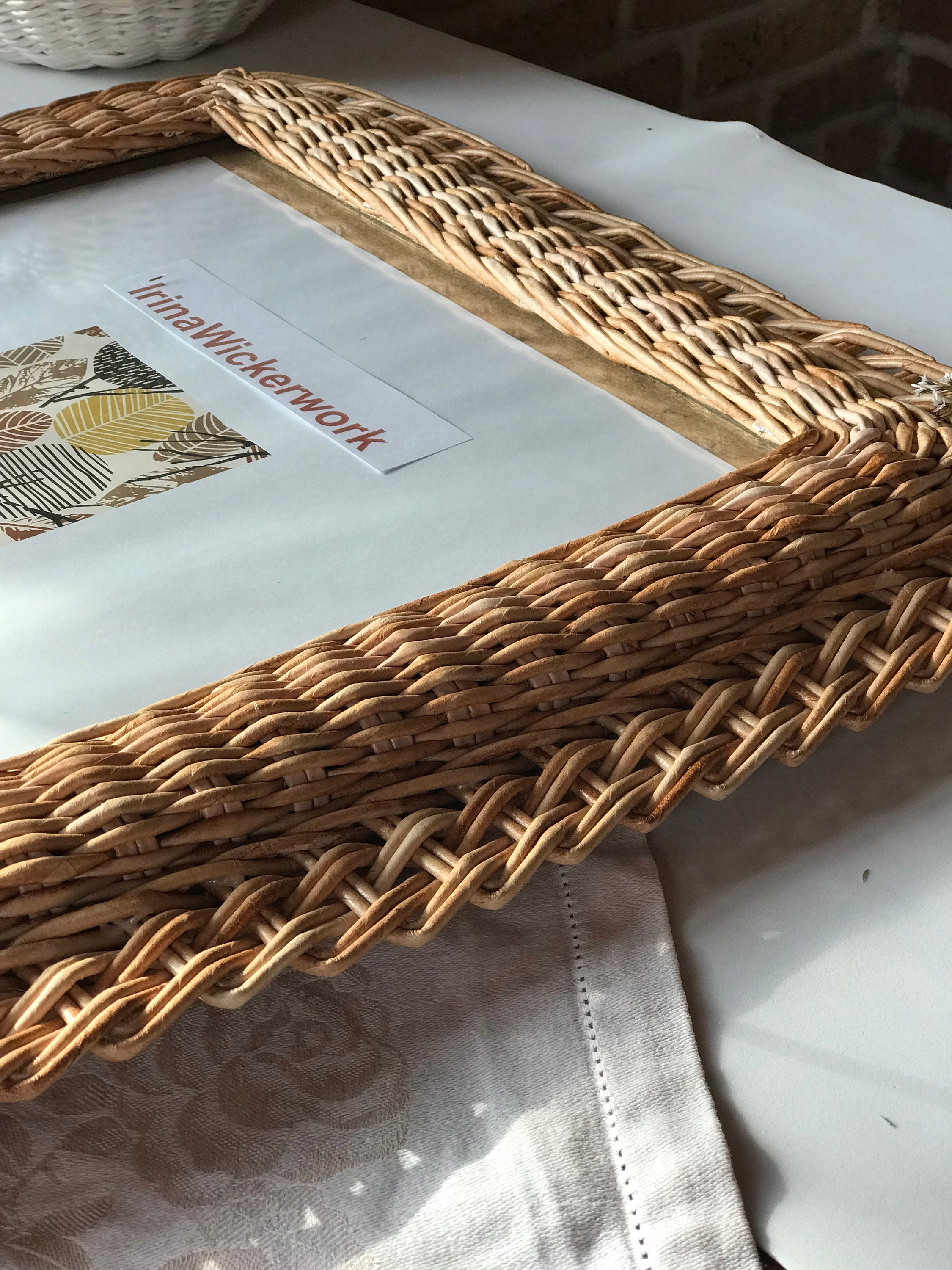 Vintage Style Wicker Picture Frame Wicker Photo Frame A3 Etsy