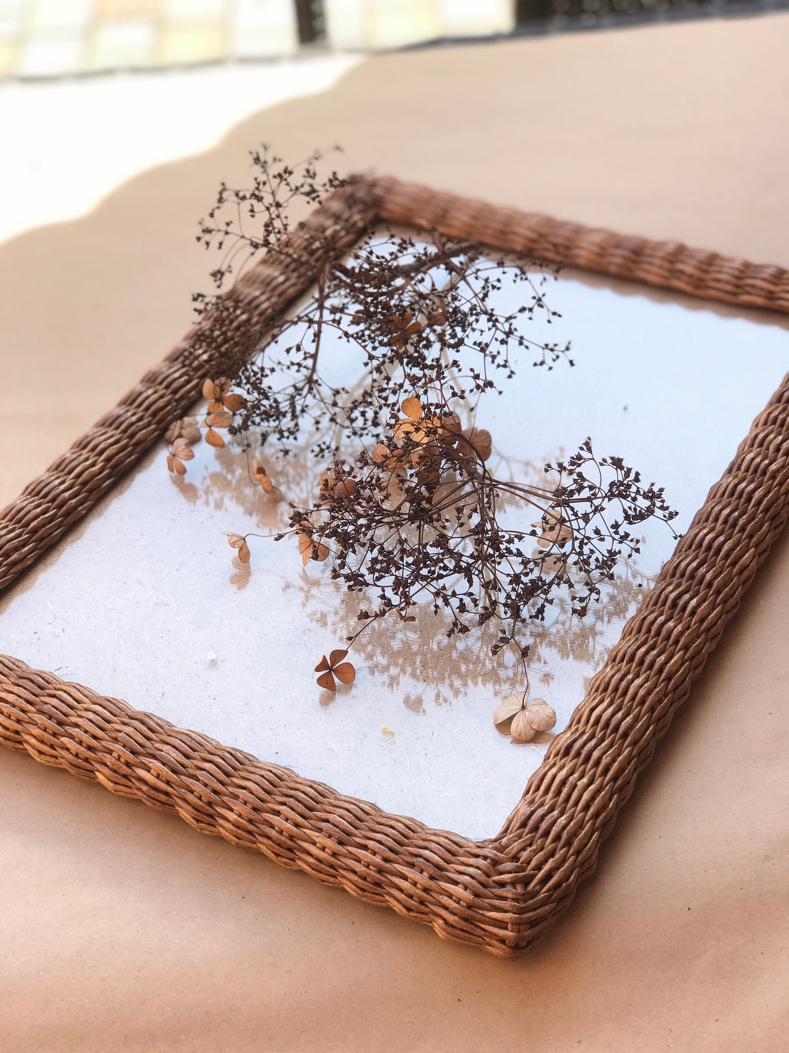 Wicker Photo Frame A3 Wicker Picture Frames A3 High Etsy