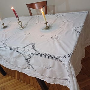 テーブルクロス　刺繍　レース　ヴィンテージ　総手作り　ハンドメイド Amazon｜テーブルクロス手作りシンプルジャカードテーブルクロス
