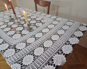 Yizunnu - Tovaglia quadrata in pizzo, stile vintage, fatta a mano, in cotone, 40x40 cm, beige, per divano