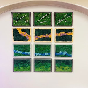 Moss Wall Art Home Decor | Wall Hanging | Living Room Decor | Greenery Art |  Nature Lover Gift | Handcrafted Art | Botanical Wall Decor