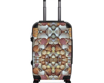 Seashells Print Airplane Cabin Suitcase, Weekender Travel Case