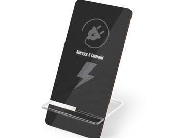 Lightning Plug Phone Stand | Glossy Acrylic Smartphone Desk Holder