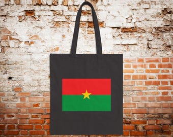 Burkina Faso Flag Tote Bag | Rising Up African Pride Canvas Tote