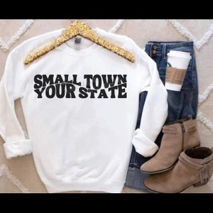 Small Town Custom State SVG | PNG, retro wavy SVG, Custom svg, svg for cricut, retro svg for cricut, personalized svg