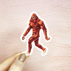Bigfoot Sticker, Bigfoot stickers, Bigfoot, Cryptid, Cryptid Sticker, Sasquatch, Sasquatch Sticker, Wildman Sticker