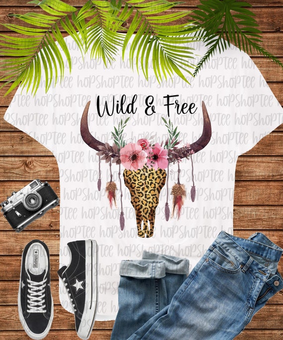 Download Free Bull Skull Sublimation Design Wild And Free Png Vintage Bull Etsy SVG Cut Files