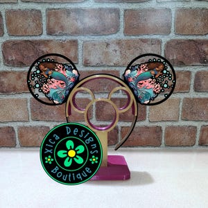 3D Printed Little Mermaid Mickey Ears: Black Ariel Mouse Ears