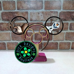 3D Printed Sven and Olaf Mickey Ears, Frozen Elsa Headband