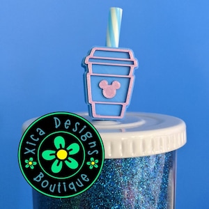 Disney 3D Printed Mickey Starbucks Coffee Mug, 3D Straw Topper, Straw Buddy 3D Printed, Coffee Mug Straw Topper, 3D Printed Straw Decoration