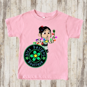 Vanellope DTG Shirt, Disney Wreck It Ralph Shirt, Vanellope Christmas Lights Shirt, Vanellope DTG, Infant Trendy Shirt Direct To Garment