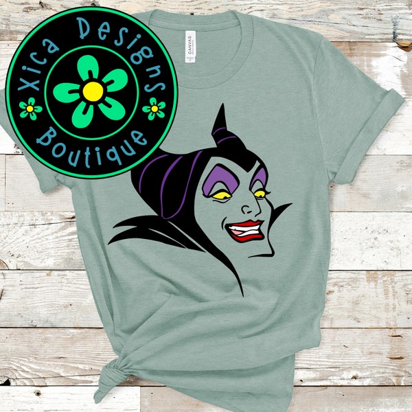 Maleficent Shirt, Sleeping Beauty Shirt, Maleficent Face Shirt, Villain Shirt, Halloween Costume Shirt, Halloween Shirt, Direct To Garment
