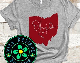 Ohio Map Shirt: Buckeye State Love Tee