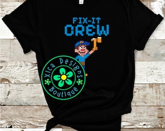 Wreck-It Ralph Family Matching Shirt: Fix-It Felix Crew Tee