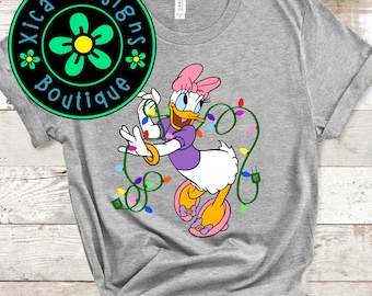 Daisy Duck Christmas Lights Shirt, Disney Holiday Tee
