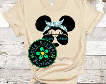 Camiseta de Minnie Mouse para la concienciación sobre el cáncer de ovario: Camiseta tipo bandana de guerrera color turquesa