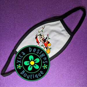 Christmas Mickey Mouse Lights Shirt: DTG Printed Tee Facemask