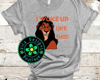 Scar I Woke Up Like This Shirt: Funny Halloween Costume Tee