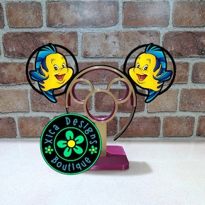 3D Printed Flounder Mickey Ears Headband: Princess Mouse Ears