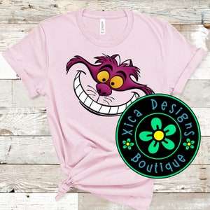 Cheshire Cat Shirt, Cheshire Cat Face Shirt, Alice in Wonderland Shirt, Costume Shirt, Halloween Shirt, Alice Cat Shirt, Direct To Garment