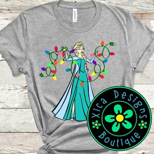 Elsa Christmas Lights Shirt: Frozen Holiday Tee
