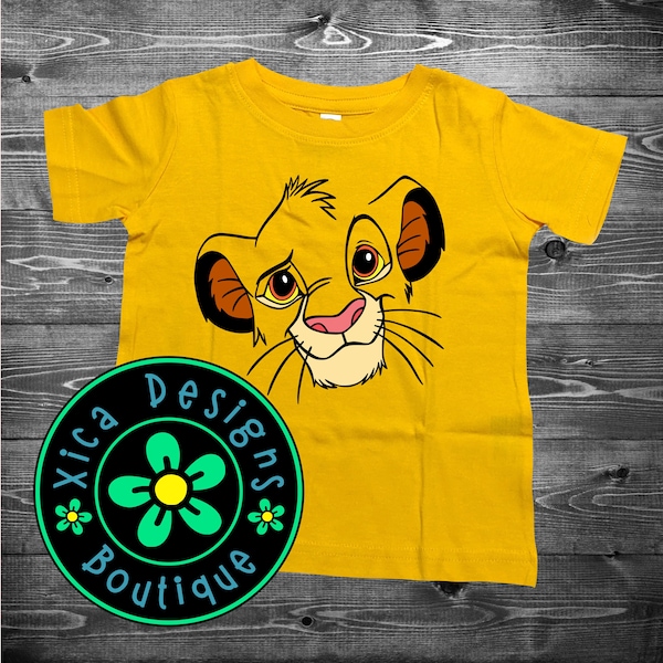 Lion King Simba Face Shirt, Disney Halloween Shirt, Costume Shirt, Toddler and Infant Shirt, Simba Shirt, Lion King Shirt, Direct To Garment