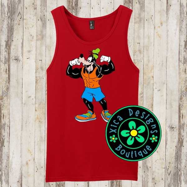 Buff Goofy Tank Top, DTG Workout Shirt, Gym Shirt, DTG Weightlifting Shirt, Fitness Tank Top, Gym Tank Top, Buff Tank, Direct To Garment