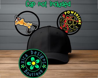 Gorra impresa en 3D Powerline con orejas de Mickey, accesorio para gorra de béisbol Goofy