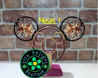 3D Printed Hercules Muses Mickey Ears, Disney Headband