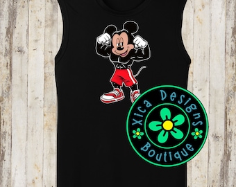 Buff Mickey Mouse DRI-FIT Tank Top: Gym Fitness Shirt