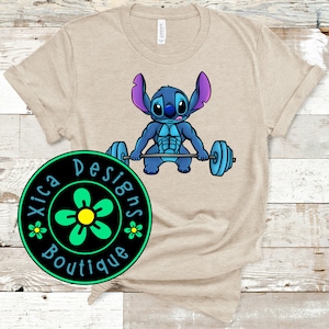 Stitch Weightlifting Shirt: DTG Gym Fitness Tee