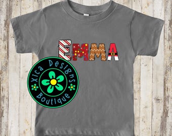 Custom Christmas Name Shirt: DTG Printed Infant Tee