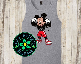 Buff Mickey Mouse Tank Top: Gym Workout Shirt
