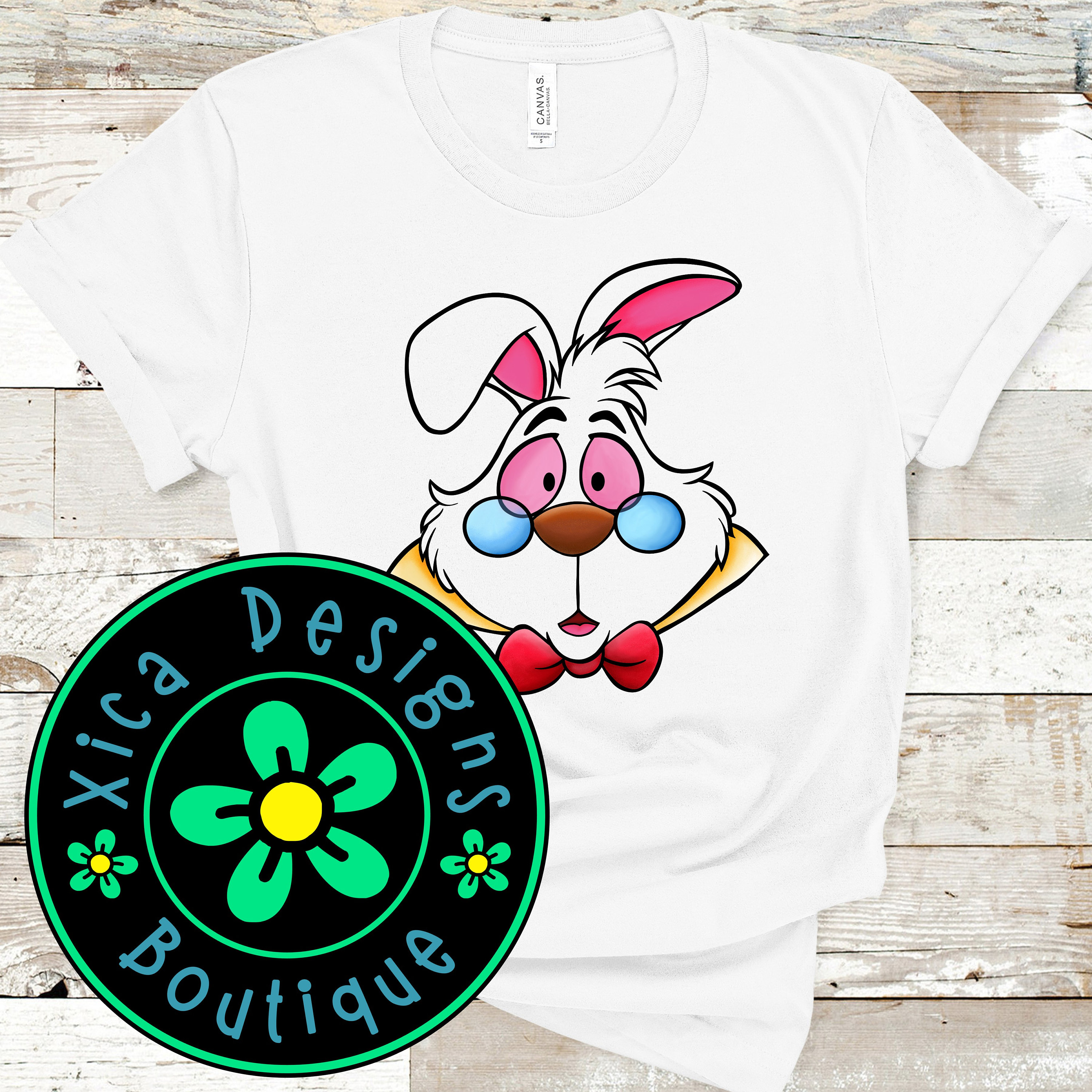 Alice in Wonderland White Rabbit T-shirt: Halloween Costume Shirt 