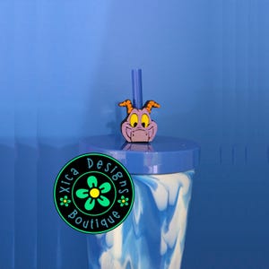 3D Printed Figment Straw Topper, 3D Printed Straw Buddy, 3D Printed Straw Topper, 3D Printed Figment Straw Topper, 3D Print Straw Decoration