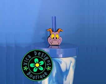3D Printed Figment Straw Topper: Whimsical Drink Decoration