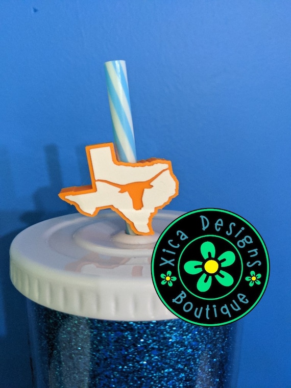 3D Printed Texas Inspired Football Straw Topper, 3D Printed Straw Buddy, 3D  Printed Straw Buddies, 3D Printed Straw Topper