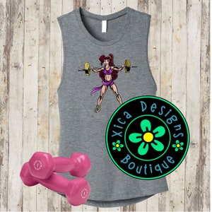 Megara Workout Muscle Tank: Princess Weightlifting Shirt