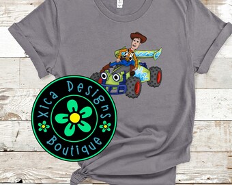 Woody RC Car Shirt: Toy Story Cowboy Youth Tee