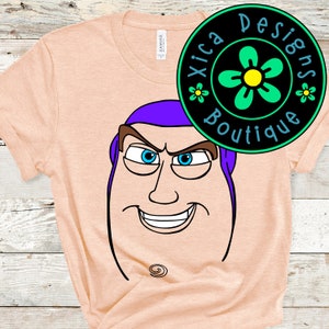 Buzz Lightyear Face Shirt: Toy Story Halloween Costume Tee