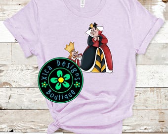 Alice in Wonderland Queen & King of Hearts Shirt