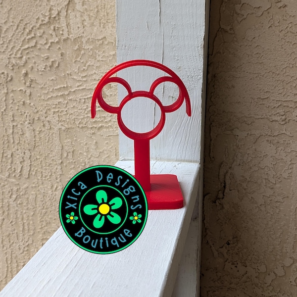 3D Printed Mickey Ears Headband Stand, Minimalist Display Holder