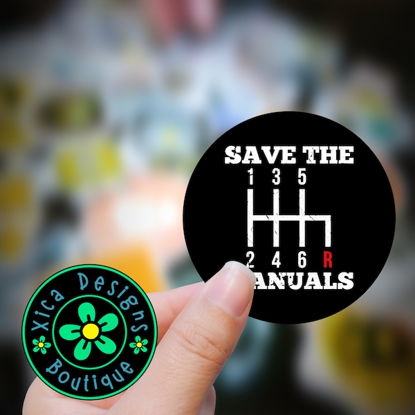 Save The Manuals Decal: Waterproof Car Bumper Sticker