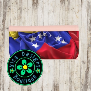 Billetera con bandera de Venezuela, billetera sublimada, billetera triple, billetera triple para mujer, billetera, billetera de cuero PU para mujer, billetera personalizada