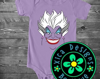 Ursula Little Mermaid Bodysuit, Disney Infant Costume Shirt