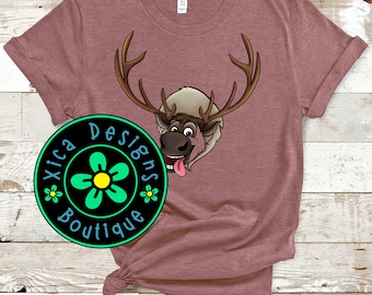 Sven Face Shirt: Frozen Reindeer Costume Tee